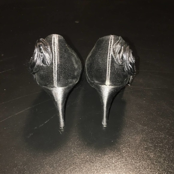 NINA Rohma Crystal Satin Rosette 4in High Heels - Picture 3 of 11